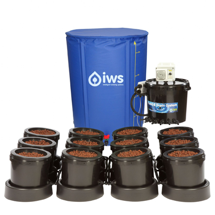 IWS Flood and Drain Standard Remote (16mm) - 12 Pots - 250L